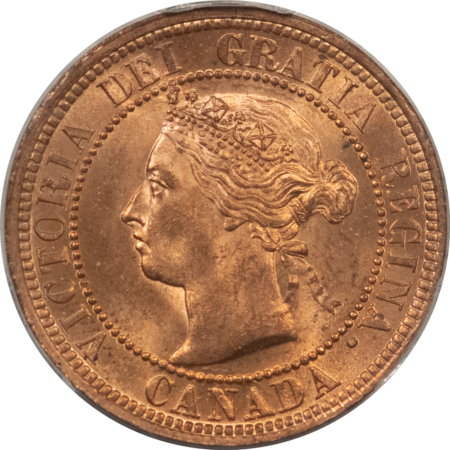 New Certified Coins CANADA 1888 VICTORIA 1c, PCGS MS-63 RD, FIERY & PQ-VERY TOUGH IN FULL RED!