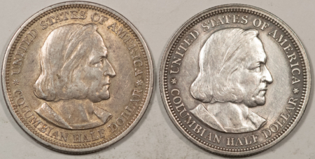 New Store Items 1892 1893 COLUMBIAN COMMEMORATIVE HALF DOLLARS LOT/2 – HIGH GRADE CIRC EXAMPLES!