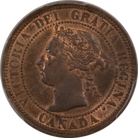 New Certified Coins CANADA 1892 VICTORIA 1c, PCGS MS-63 RB, LOTS OF RED & APPEARS UNDER-GRADED; PQ!