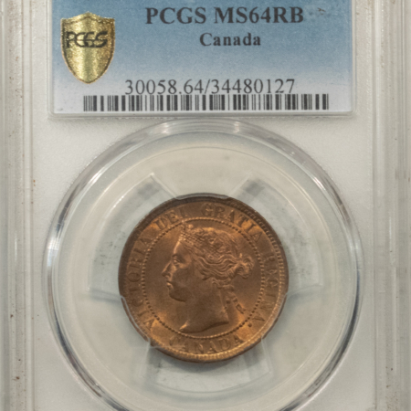 New Certified Coins CANADA 1894 CENT KM-7 – PCGS MS-64 RB, PREMIUM QUALITY AND NEAR RED!