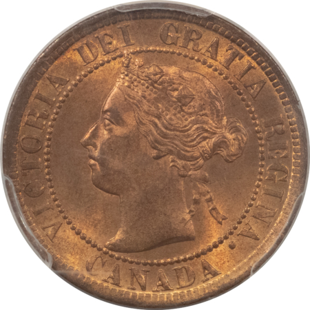 New Certified Coins CANADA 1894 CENT KM-7 – PCGS MS-64 RB, PREMIUM QUALITY AND NEAR RED!