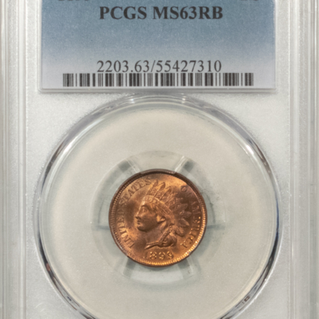 Indian 1899 INDIAN CENT – PCGS MS-63 RB, LUSTROUS!