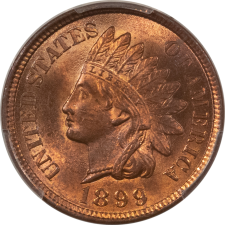 Indian 1899 INDIAN CENT – PCGS MS-63 RB, LUSTROUS!