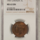 New Certified Coins CANADA 1897 LARGE CENT, KM-7 – NGC MS-63 BN