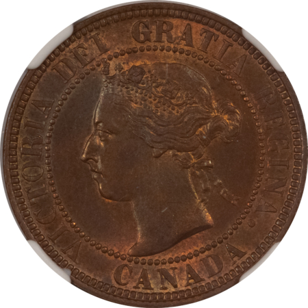 New Certified Coins CANADA 1901 LARGE CENT, KM-7 – NGC MS-63 BN