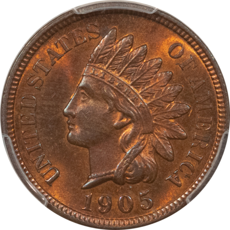 Indian 1905 INDIAN CENT – PCGS MS-63 RB, CHOICE!