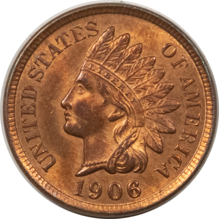 Indian 1906 INDIAN CENT – CHOICE UNCIRCULATED WITH RED!