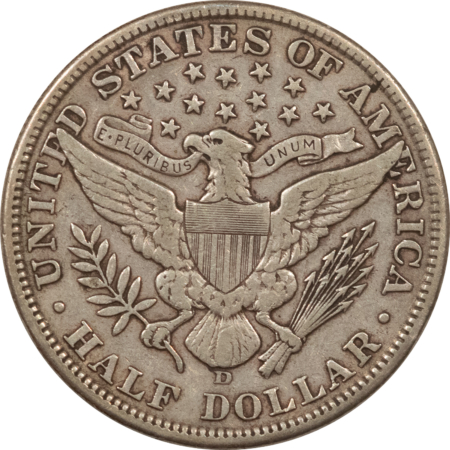 Barber Halves 1908-D BARBER HALF DOLLAR – NICE HIGH GRADE EXAMPLE!