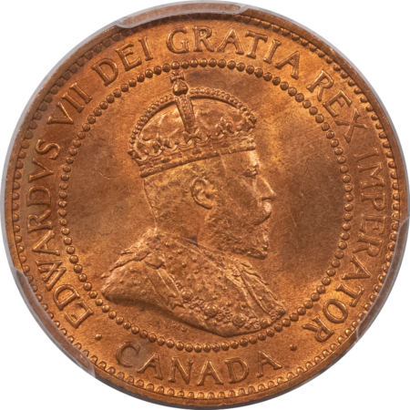 New Certified Coins CANADA 1909 CENT KM-8 – PCGS MS-64 RD, BLAZING RED & PREMIUM QUALITY!