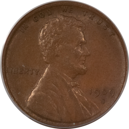 Lincoln Cents (Wheat) KEY-DATE 1909-S VDB LINCOLN CENT, PCGS MS-63 BN; GREAT FRESHNESS, UNDERLYING RED