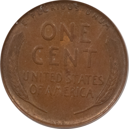 Lincoln Cents (Wheat) KEY-DATE 1909-S VDB LINCOLN CENT, PCGS MS-63 BN; GREAT FRESHNESS, UNDERLYING RED