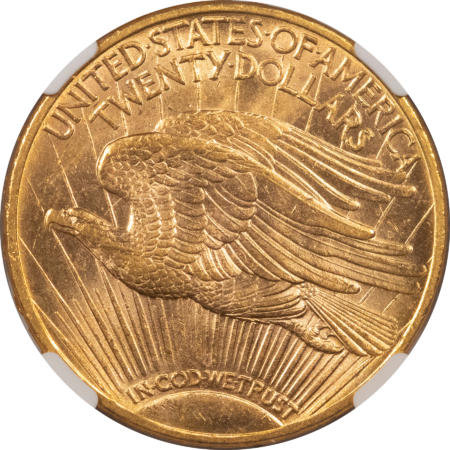 $20 1910-D $20 ST GAUDENS GOLD DOUBLE EAGLE – NGC MS-64, FLASHY, LOWER MINTAGE!