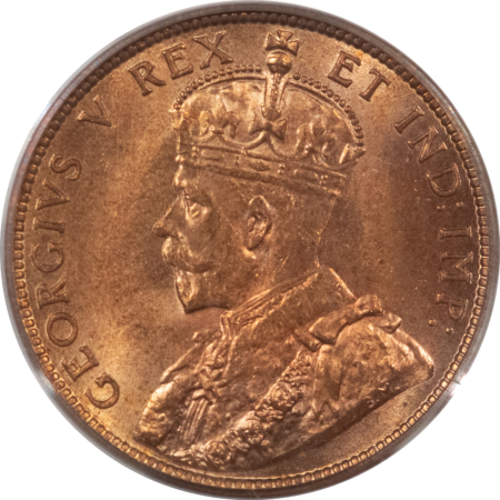 New Certified Coins CANADA 1911 LARGE CENT, KM-21 – PCGS MS-64 RD, FULL BLAZING RED!