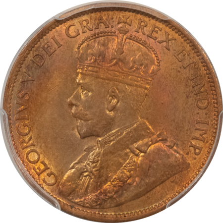 New Certified Coins CANADA 1913 CENT KM-21 – PCGS MS-64 RB, REALLY PRETTY!