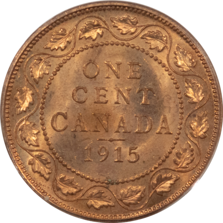 New Certified Coins CANADA 1915 LARGE CENT, KM-21 – PCGS MS-64 RD, FRESH & ATTRACTIVE, OGH!