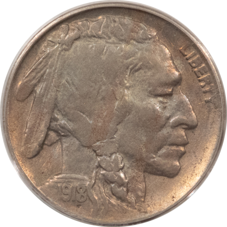 Buffalo Nickels 1918/7-D BUFFALO NICKEL – PCGS VF-35, KEY-DATE, LOOKS BETTER!