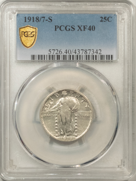 New Certified Coins 1918/7-S STANDING LIBERTY QUARTER – PCGS XF-40, KEY-DATE, LOOKS BETTER!