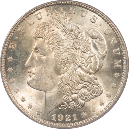 Morgan Dollars 1921 $1 MORGAN DOLLAR – PCGS MS-63, FLASHY, CHOICE!