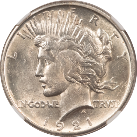 New Certified Coins 1921 $1 HIGH RELIEF PEACE DOLLAR – NGC MS-60, BLAST WHITE!