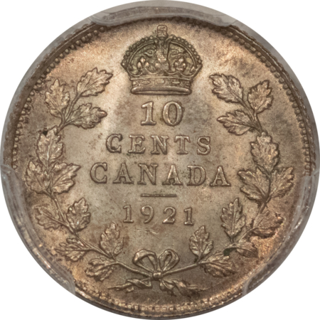 New Certified Coins CANADA 1921 GEORGE V 10c, PCGS MS-64 “SEMINARY OF SHERBROOKE”-ORIGINAL & GEM!