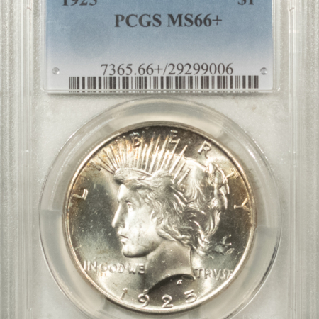 New Certified Coins 1925 $1 PEACE DOLLAR – PCGS MS-66+, BLAZING LUSTER & PRETTY!