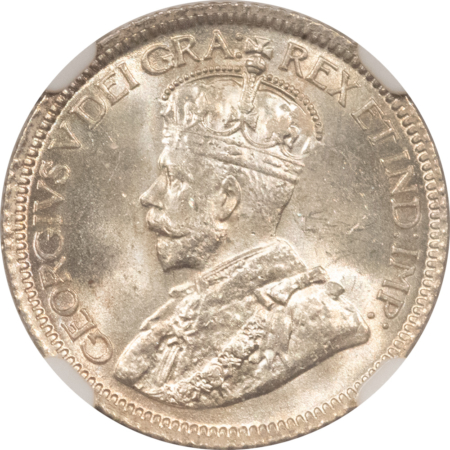 New Certified Coins CANADA 1931 GEORGE V 10c, NGC MS-64-FRESH & BLAST-WHITE; RARE IN HIGH GRADE!