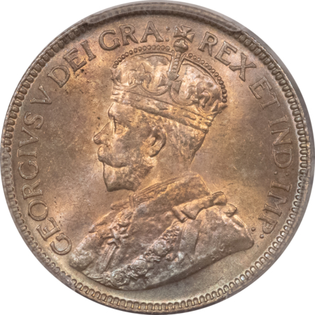 New Certified Coins 1933 CANADA GEORGE V 25c, PCGS MS-64, BEAUTIFUL GOLDEN PATINA, STRONG LUSTER-PQ!