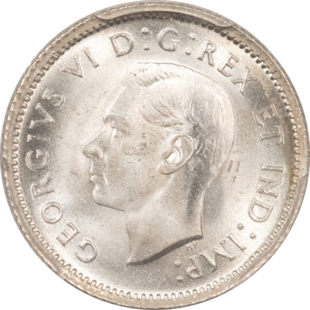 New Certified Coins CANADA 1937 GEORGE VI 10c, PCGS MS-65; BLAZING WHITE GEM-SCARCE IN MS-65!