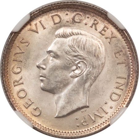 New Certified Coins CANADA 1938 TWENTY FIVE CENTS 25C, KM-35 – NGC MS-64, PRETTY & PQ, GEORGE VI