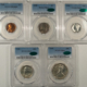 New Certified Coins 1941 PROOF SET, PCGS GRADED PR-66 RD, PR-66, PR-65 (10c), PR-65 (25c), PR-62