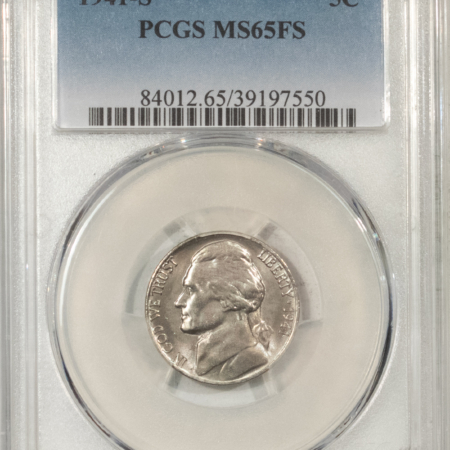 Jefferson Nickels 1941-S JEFFERSON NICKEL – PCGS MS-65 FS, GEM