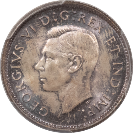 New Certified Coins CANADA 1944 TWENTY FIVE CENTS 25C, KM-35 – PCGS MS-65, PRETTY GEM, GEORGE VI