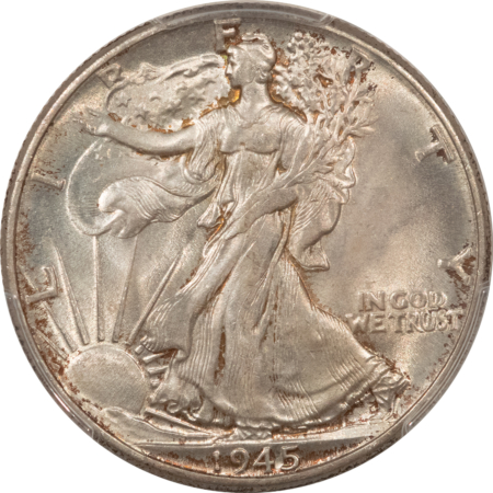 New Certified Coins 1945 WALKING LIBERTY HALF DOLLAR – PCGS MS-64, FRESH & PREMIUM QUALITY!