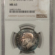 New Certified Coins CANADA 1947 FIFTY CENTS KM-36, STRAIGHT 7 – NGC MS-63, PRETTY!