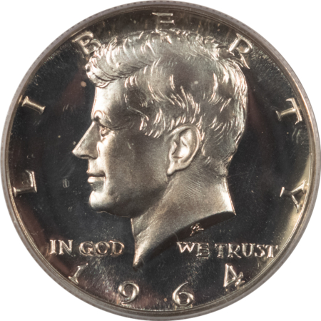 Kennedy Halves 1964 PROOF KENNEDY HALF DOLLAR – PCGS PR-68 CAM, CAMEO, VIRTUALLY FLAWLESS