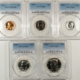 New Certified Coins 1963 5 COIN US SILVER PROOF SET – PCGS PR-67, MATCHED SUPERB GEM WITH RED CENT!