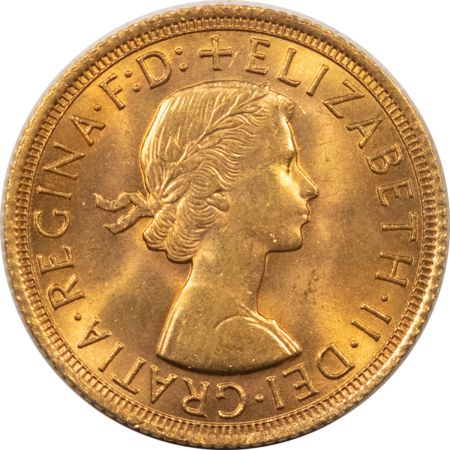 Bullion 1965 GREAT BRITAIN GOLD SOVEREIGN QUEEN ELIZABETH II, .2354 OZ AGW – GEM BU!