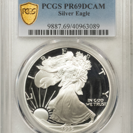 American Silver Eagles 1995-W $1 PROOF AMERICAN SILVER EAGLE 1 OZ .999, PCGS PR-69 DCAM NICE SPOT-FREE!