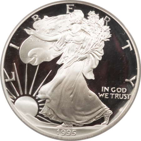 American Silver Eagles 1995-W $1 PROOF AMERICAN SILVER EAGLE 1 OZ .999, PCGS PR-69 DCAM NICE SPOT-FREE!