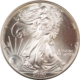 American Silver Eagles 2000 $1 AMERICAN SILVER EAGLE, 1 OZ .999 – GEM BU WITH PRETTY TONING IN CASE!