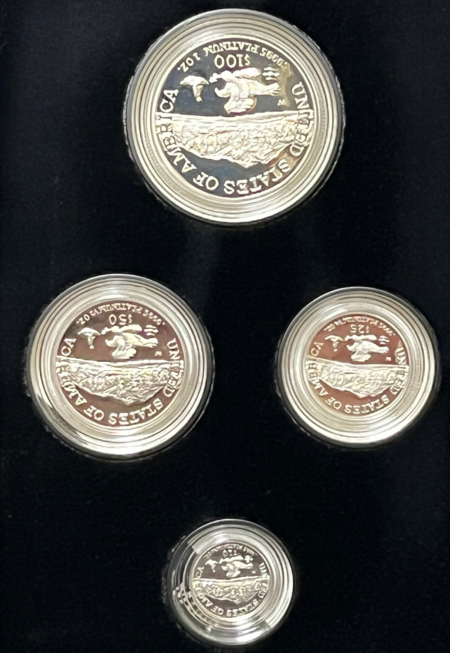 American Platinum Eagles 2002 PROOF PLATINUM AMERICAN EAGLE 4 COIN SET, 1.85 OZ  – GEM PROOF IN ORIG PKG