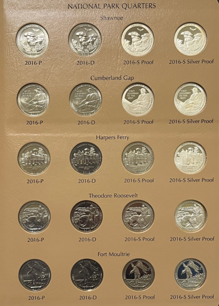 New Store Items 2010-19 WASHINGTON PARKS QUARTERS 200 COMPLETE SET P/D/S/SILVER + EXTRAS DANSCOS