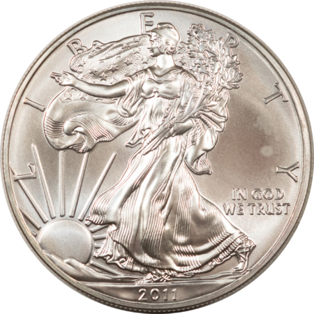 American Silver Eagles 2011 $1 AMERICAN SILVER EAGLE, 1 OZ .999 – GEM UNCIRCULATED!