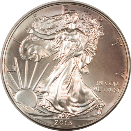 American Silver Eagles 2013 $1 AMERICAN SILVER EAGLE, 1 OZ .999 – GEM UNCIRCULATED!