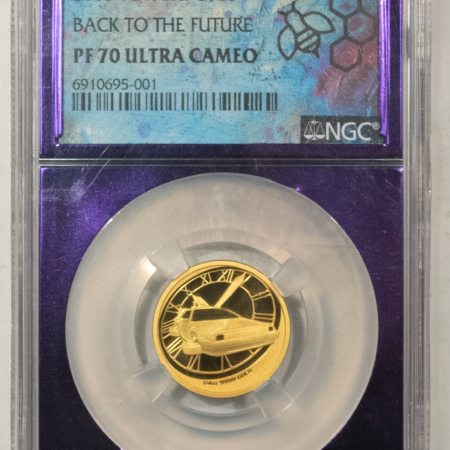 Bullion 2015 TUVALU GOLD $25, 1/4 OZ .9999, BACK TO THE FUTURE – NGC PF-70 ULTRA CAMEO!