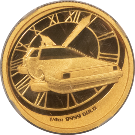 Bullion 2015 TUVALU GOLD $25, 1/4 OZ .9999, BACK TO THE FUTURE – NGC PF-70 ULTRA CAMEO!