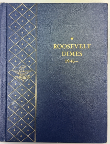 New Store Items 1946-1971 57 COIN ROOSEVELT DIME SET, W/ ALL 48 SILVER DIMES, CIRC-UNC IN ALBUM