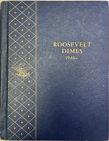 New Store Items 1946-1972 60 COIN ROOSEVELT DIME SET, W/ ALL 48 SILVER DIMES, AU – UNCIRCULATED