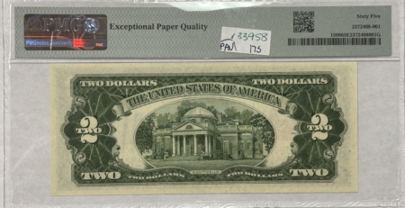 Legal Tender 1928G $2 US RED SEAL LEGAL TENDER NOTE, FR#1508 (EA BLOCK) – PMG 65 GEM UNC EPQ!