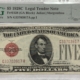 Legal Tender 1928C $5 US RED SEAL LEGAL TENDER NOTE, FR#1528 (GA BLOCK) PMG 64 CHOICE UNC EPQ